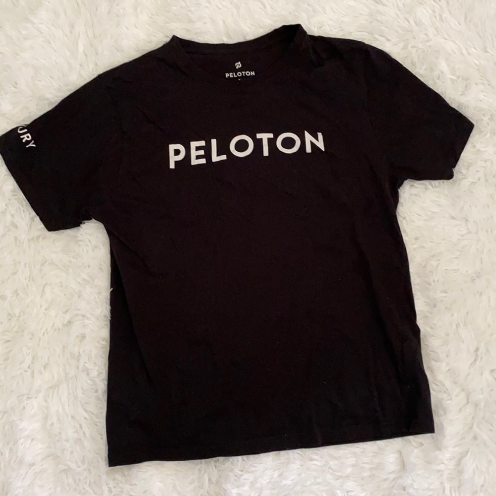 Peloton plain black unisex T-shirt